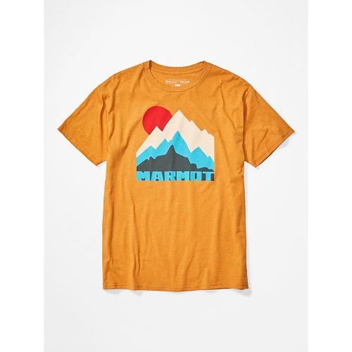 Marmot Clothes Gold NZ - Tower T-Shirts Mens NZ6284370